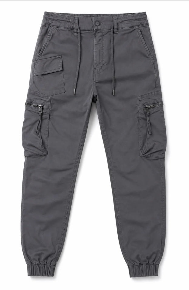 Men’s Charcoal Gray Cargo Joggers – Urban Streetwear Pants