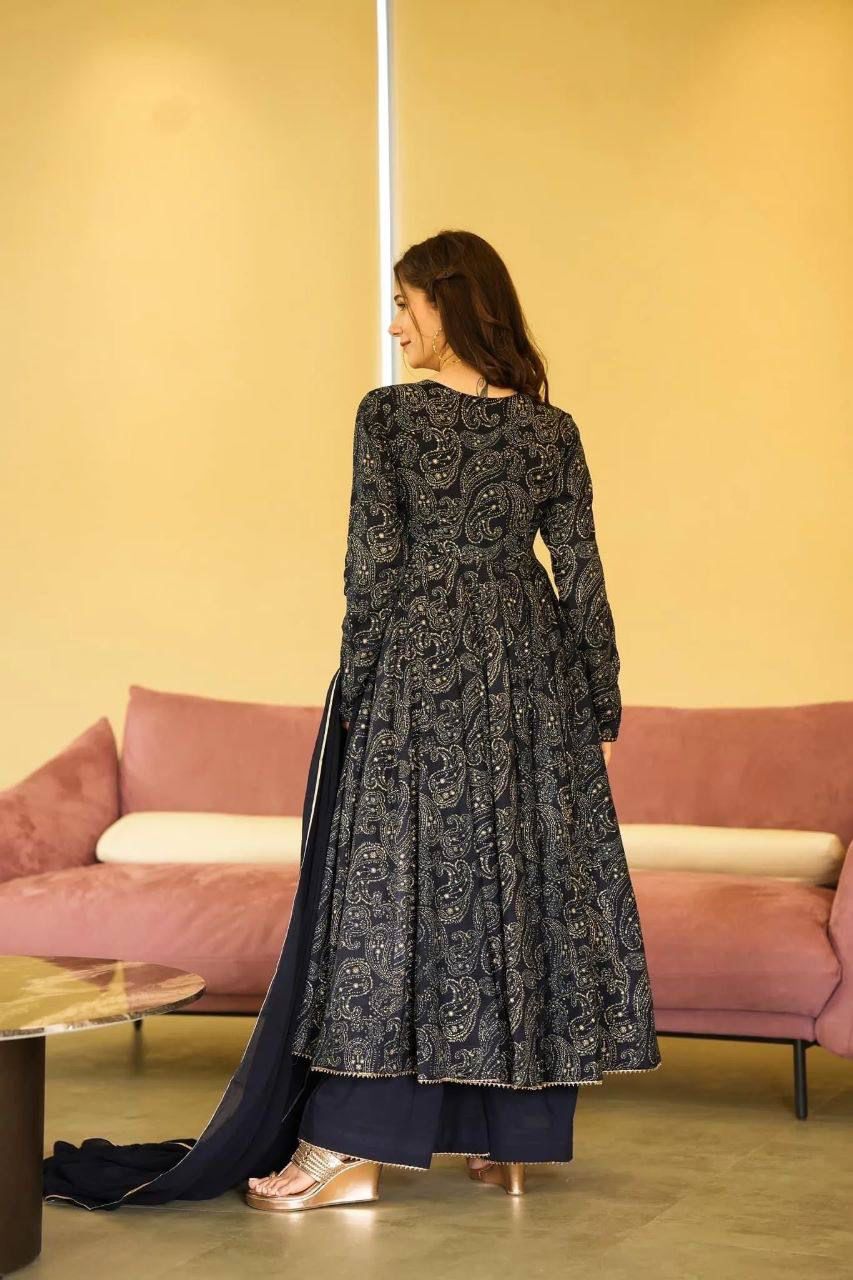 Beautiful n elegant RAYON Fully Stitched Ready to Wear Anarkali