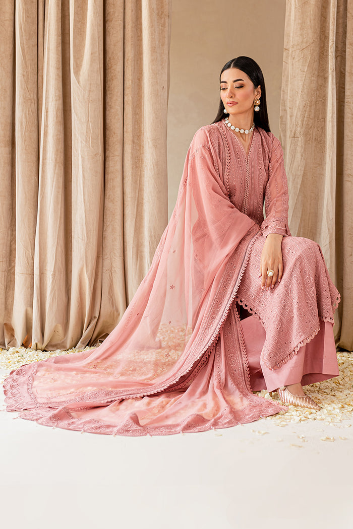 Women Pure Cotton Pink color Kurta Pant Dupatta Set