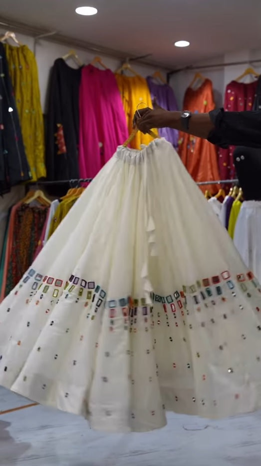 Multicolor Mirror Work Skirt Lehengha Choli