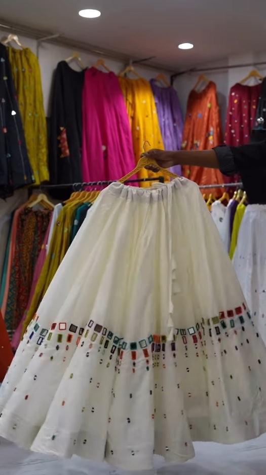 Multicolor Mirror Work Skirt Lehengha Choli